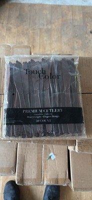 Creative Converting  Premium 50 Count Plastic Knives Brown Box Of 12 X 50 Pack