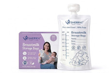 Breast Milk Storage Bags with Adapter, 30 Count 8Oz 250Ml , Leak-Proof Screw Ca
