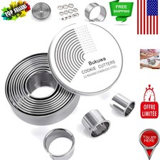 Luxury 12-Piece Stainless Steel Biscuit Cutter Set - Dishwasher Safe  Versatile