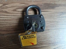 Rare vintage nice mechanism iron lock of 50's made in Germany.