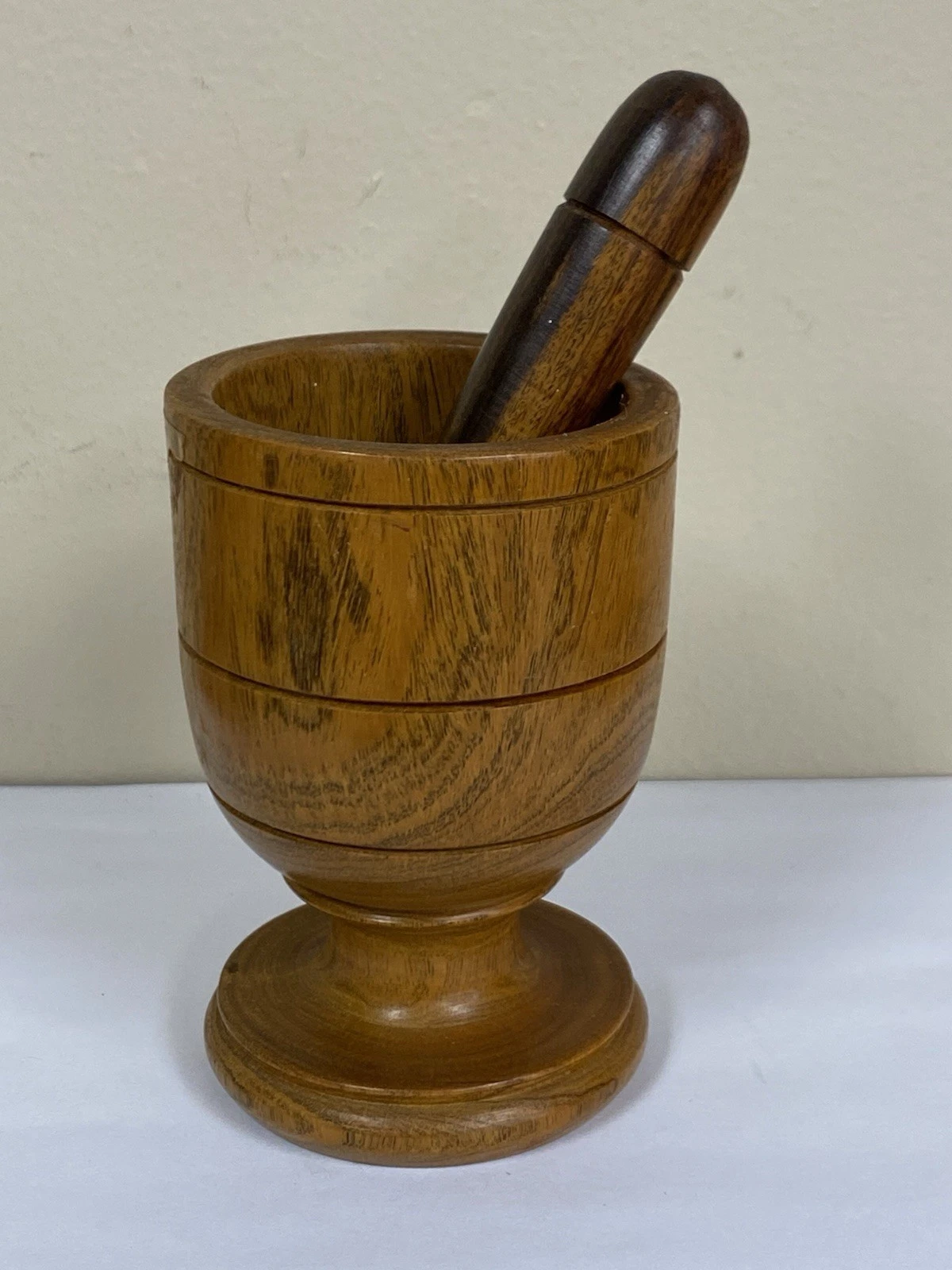 Vintage Wooden Mortar And Pestle