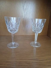Two (2) Waterford Crystal Lismore Vintage Wine/Claret Glasses, Circa 1970s