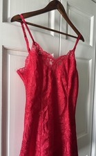 Vintage Victoria Secret Red Slip With Robe Size Large