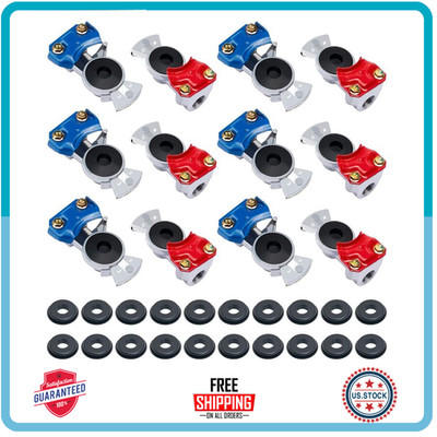 CheeMuii 20Pcs Glad Hands Set Aluminum Air Hose Coupler Red Blue
