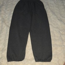 Hanes Premium Men's M Dark Gray Fleece Sweatpants Elastic Waist Drawstring