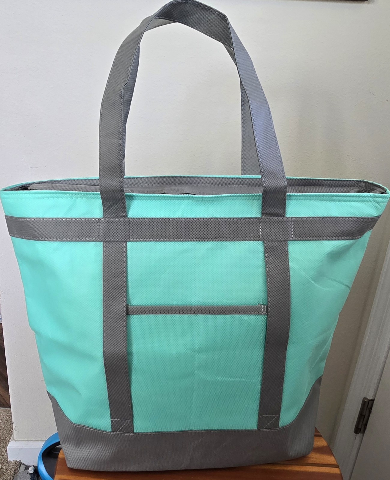 Bolso de Mano Aislado Reutilizable Cremallera Bolso de Compras Impermeable Bolso de Playa XXL Verde