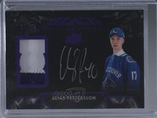 2018-19 SPx Rookies Purple Material 23/25 Elias Pettersson #OS-EP Auto 7o1