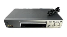 Sony SLV-N88 VCR Silver No Remote Video Cassette Recorder VHS Player Tested