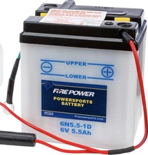 Firepower Std Motorcycle 6v Battery for Honda Trail 90/Scrambler/ST90K 6N551D