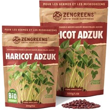 ZenGreens® Graines à Germer Bio Haricot Adzuki 200g 500g - Graines Germées