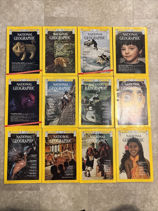 1974 National Geographic magazine Complete 12 Issue Set Vol 145 With Maps & More