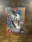2025 Bowman Chrome University Football Orange Shimmer Refractor Germie Bernard #187
