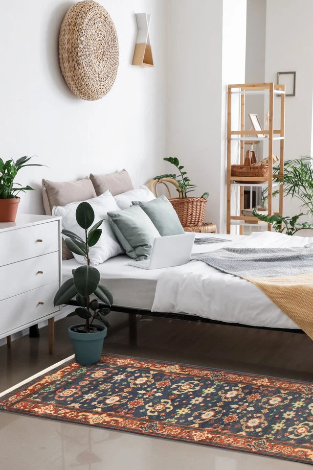 Alfombra de corredor tradicional oriental de lana 2'7" x 7'9" vintage anudada a mano Foto 2 de 4