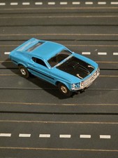 Aurora Thunderjet Tjet 69 MUSTANG MACH 1 - Blue HO Slot Car 1415 No Motor Vtg