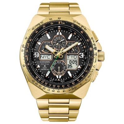 CITIZEN Promaster Skyhawk Eco-Drive Funkuhr Herren Gold JY8144-50E Ltd