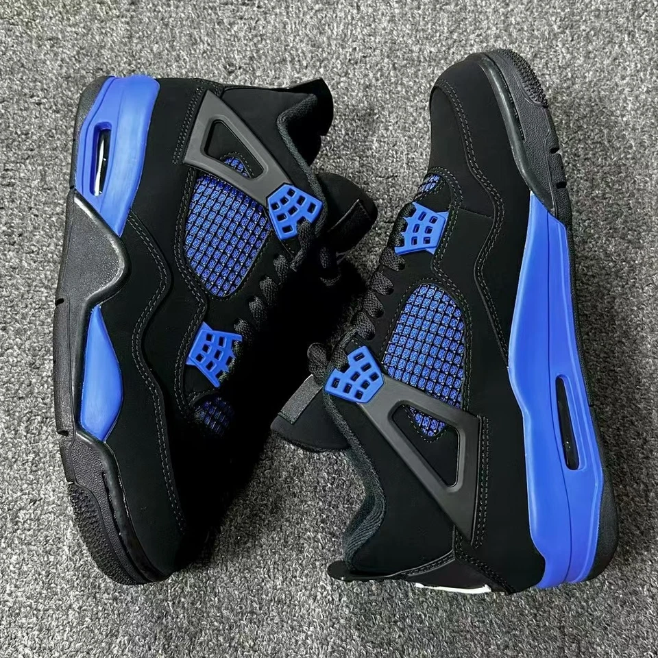 Air Jordan 4 Retro "Black Deep Royal Blue" Men's Basketball Shoes - FQ8138-003 - Image 3 of 4