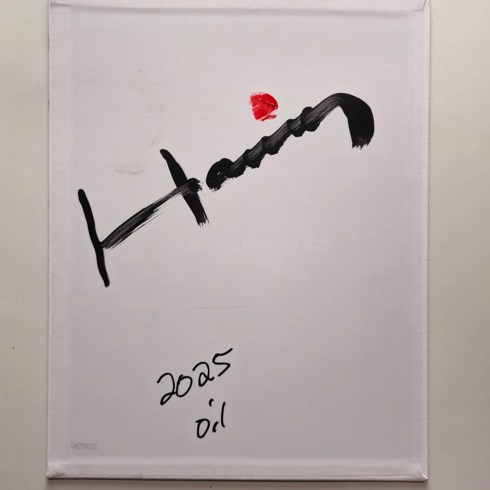 Pintura al óleo abstracta original 11x14 sobre lienzo bellas artes de J.E Hannum Foto 3 de 4