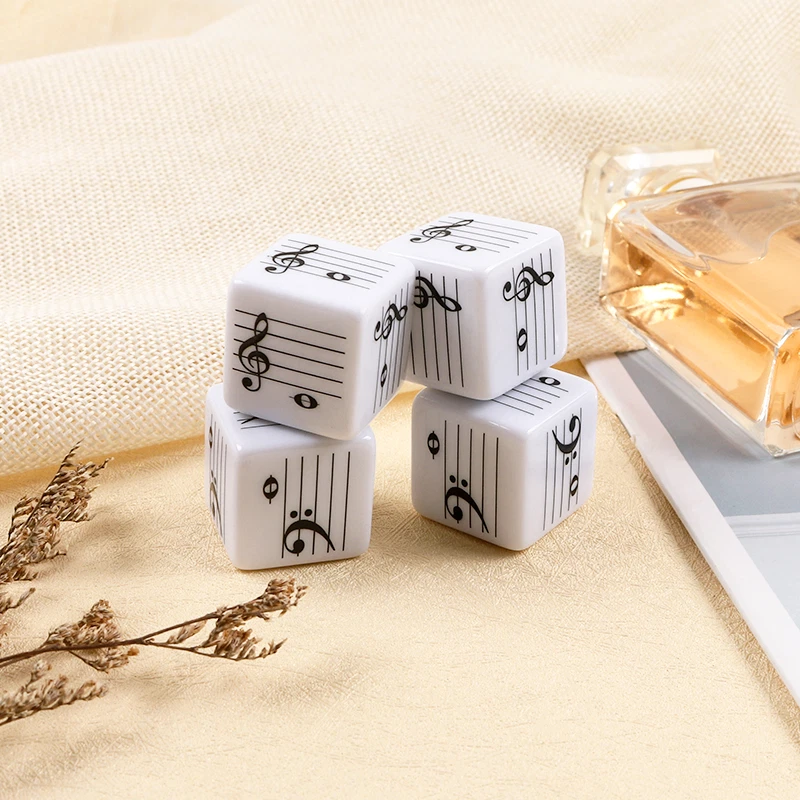 4 шт. Музыкальный Персонал Кости Двенадцатитоновая Шкала Музыкальный Интервал Теория Обучение Образование - Изображение 4 из 4