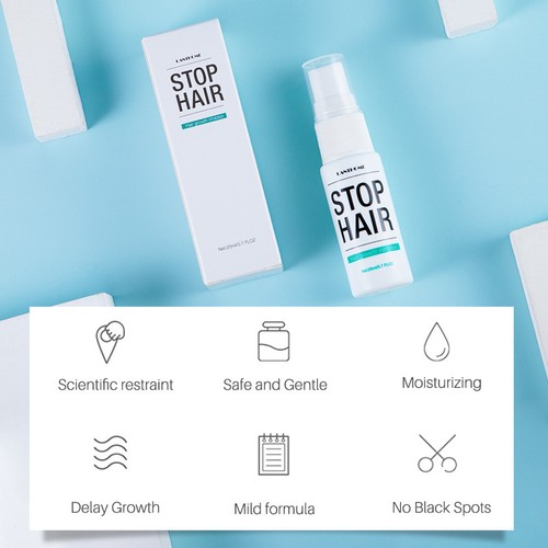 Stop Hair Growth Inhibitor para hombres y mujeres Stop Hair Shrink Poros Spray - Imagen 7 de 13