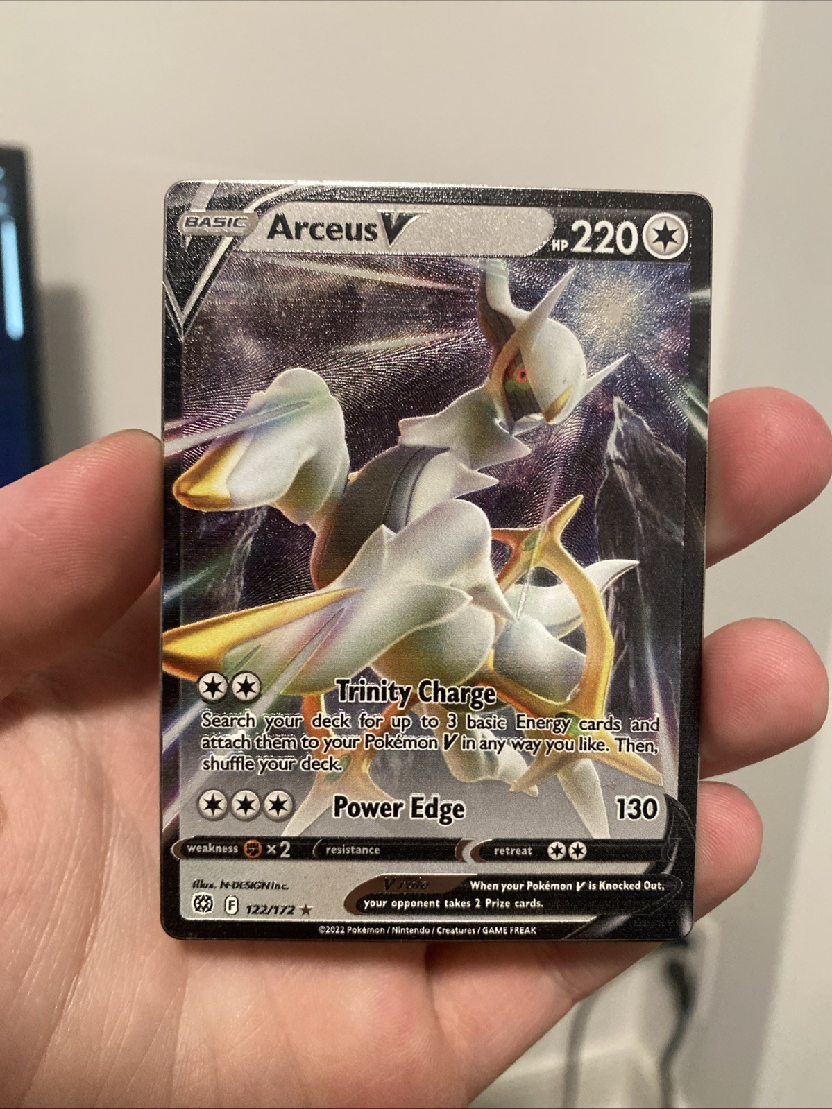 Arceus V 122/172 - Brilliant Stars Metal UPC Promo Ultra Rare Pokemon TCG NM