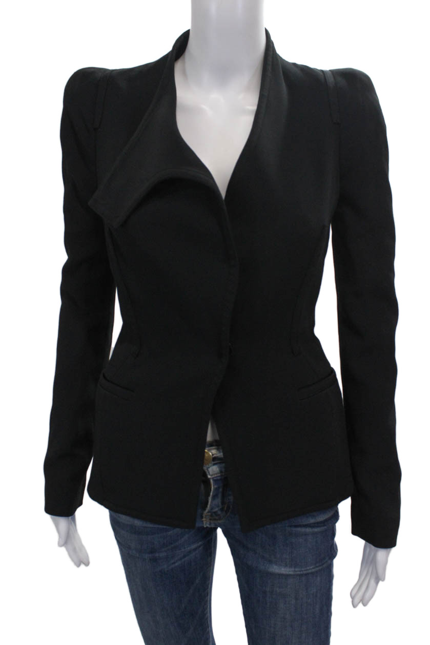 Tom Ford Womens Basic Jacket Black Viscose Button… - image 1