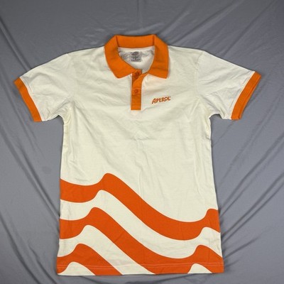 Aperol Spritz Polo Shirt Womens Size Medium 17.5 x 27.5 100% Organic Cotton
