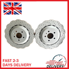 For Audi A6 RS6 C7 4G Rear Drilled Wavy Brake Discs 356mm Thickness 22mm  NEW