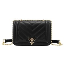 Valentino Orlandi Black Quilted Crossbody