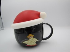 Starbucks 2021 China Cute Penguin with Christmas Hat 14oz Glass Mug