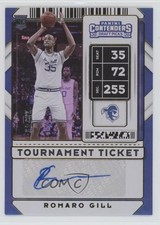 2020 Contenders Draft Picks Sticker Tournament Ticket 20/49 Romaro Gill Auto 0v0
