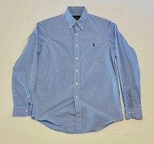 Polo Ralph Lauren Men's Small Classic-Fit Oxford Shirt - Blue/White Gingham