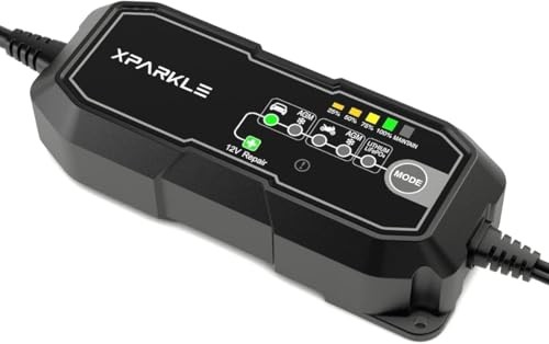 Xparkle ABC01 4.3A 60W Car Battery Charger and Maintainer for 12V Automotive 