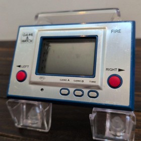 Nintendo Game & Watch Silver Series Fire RC-04 Wide Screen [Polarizing Replaced]