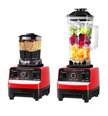 Silver Crest SC-1589 Standmixer 2500W 2L 6-Klingen 15 Stufen Rot/Schwarz