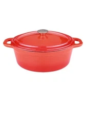 BergHOFF 8-quart Orange Cast Iron Oval Covered Casserole Orange 8 Quart