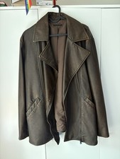 Sisley Women s Brown Faux Leather Moto Jacket...
