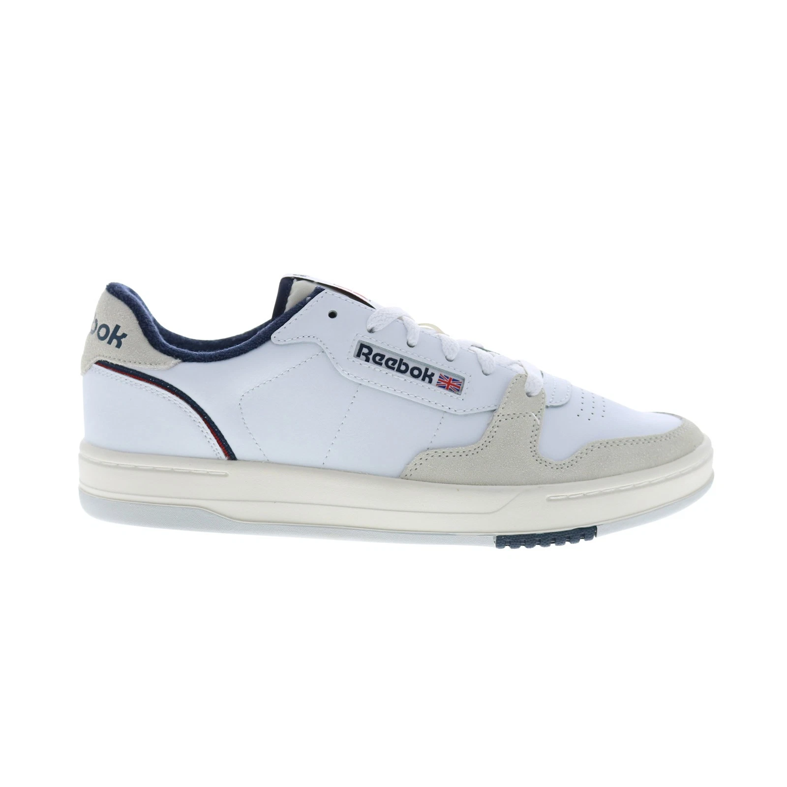 Reebok Phase Court Mens White Leather Lace Up Lifestyle Sneakers Shoes