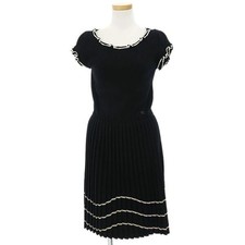 Chanel Wool One Piece Dress Black Size 34 P31449
