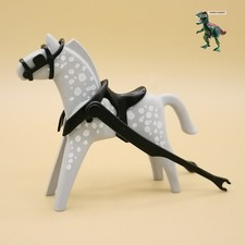 Playmobil classic horse - cart pull - carriage - saddle and black reins
