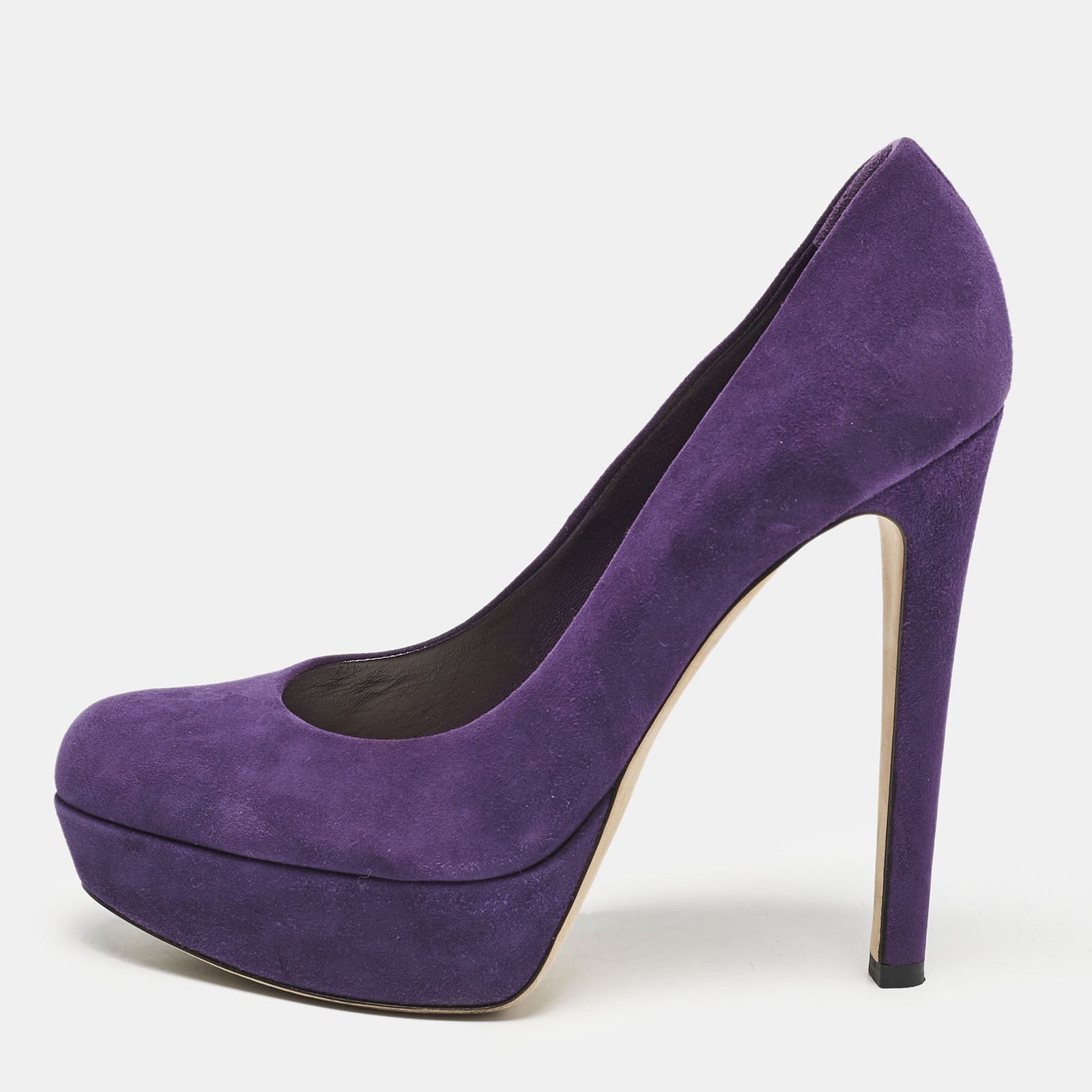 Dior Miss Dior Purple Suede Platform Pumps Size 38 EU
