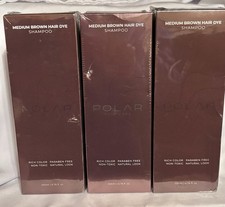 POLAR HAIR CARE HAIR DYE SHAMPOO Medium Brown 3 total New Sealed In Box