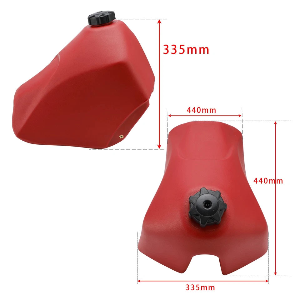 Petrol Fuel Tank 12LT Red For Kawasaki KLR 250 KL 250D 1985 - 2005 Gas Tank, - Image 3 of 4