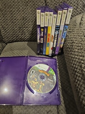 Xbox 360 Kinect Bundle of 9 Games (7 Complete) Dance Sports Nat Geo Disneyland