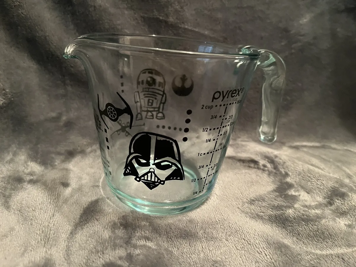 Pyrex Star Wars Darth Vader Glass Measuring Cup, Clear, 2 Cups 