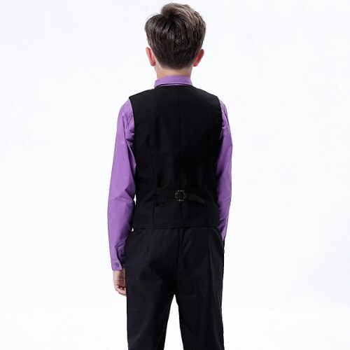 Boys Vest and Pants Set Outfit Boys Suit 6Pcs Formal Dress Wedding Gras Outfit - Picture 2 of 15