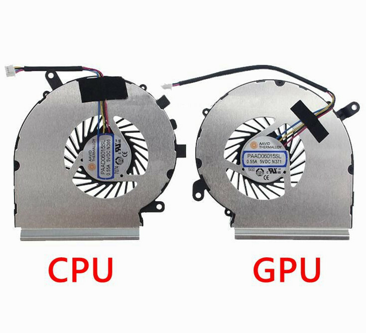 MSI Laptop Cooling Fan Replacement - Perfect Fit For GE62VR, GL62M, GP62MVR Models | CPU GPU Fan 4PIN
