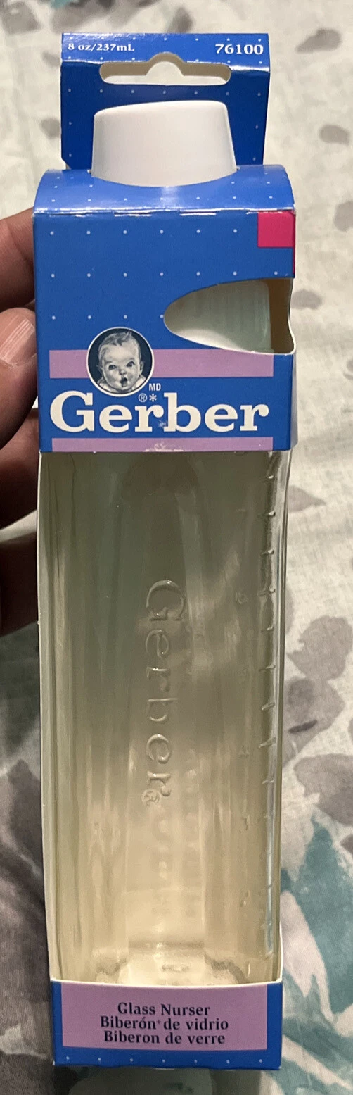 Vtg Gerber Glass Nurser Bottle, 8 oz / 237 ml #76100 New Rare 1995