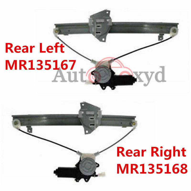 2x Power Window Regulator w/Motor for Mitsubishi Montero 92-00 Rear Left & Right 2x Power Window Regulator w/Motor for Mitsubishi Montero 92-00 Rear Left & Right