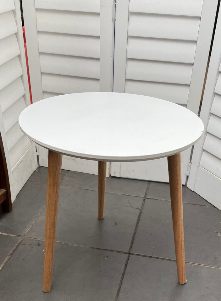 Small white tripod coffee table eBay