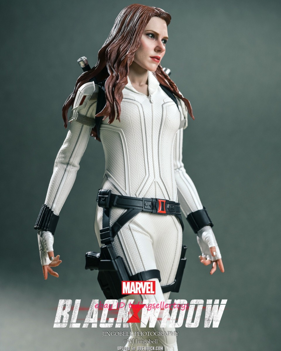 1/6 Scale White & Black Widow Tight Bodysuit For 12" Female Figures -  Compatible With Hot